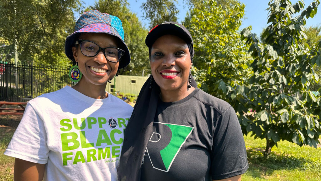 Ethel Richards (MScN’24) and N’aimah Abdullah (Farmer, Engagement Director), Truly Living Well Center for Natural Urban Agriculture
