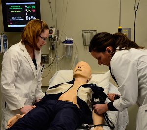 Students work on high-fidelity mannequin